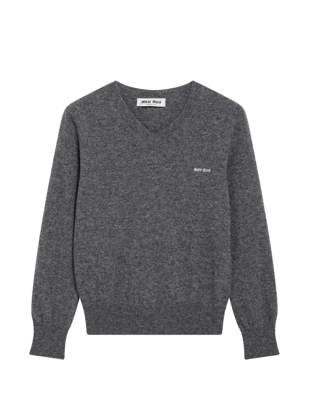 Miu Miu V-neck wool cardigan - Grigio
