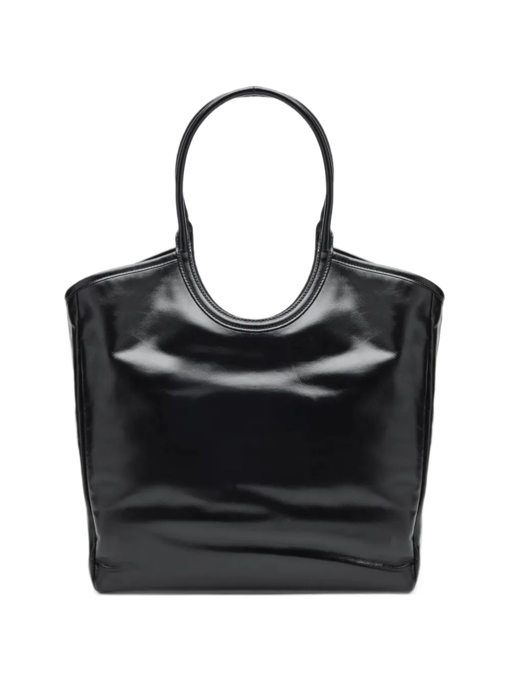 Miu Ivy leren shopper Zwart