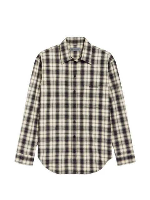 Balenciaga regular-fit shirt in white/black