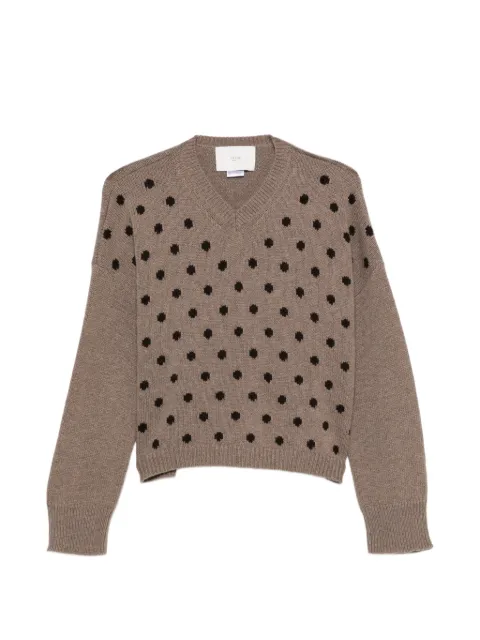 Vanisè polka-dot V-neck sweater