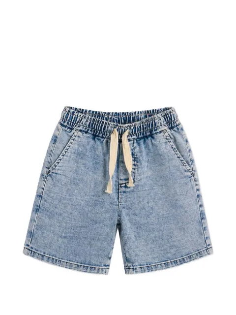 BEL-AIR KIDS acid-wash denim shorts