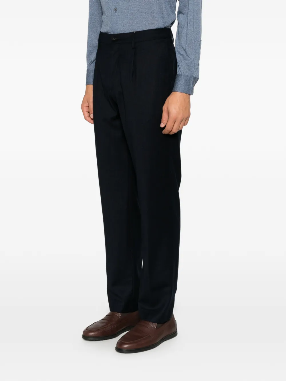 Canali pleated wool trousers Blauw