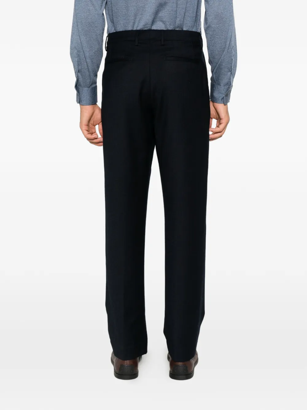 Canali pleated wool trousers Blauw