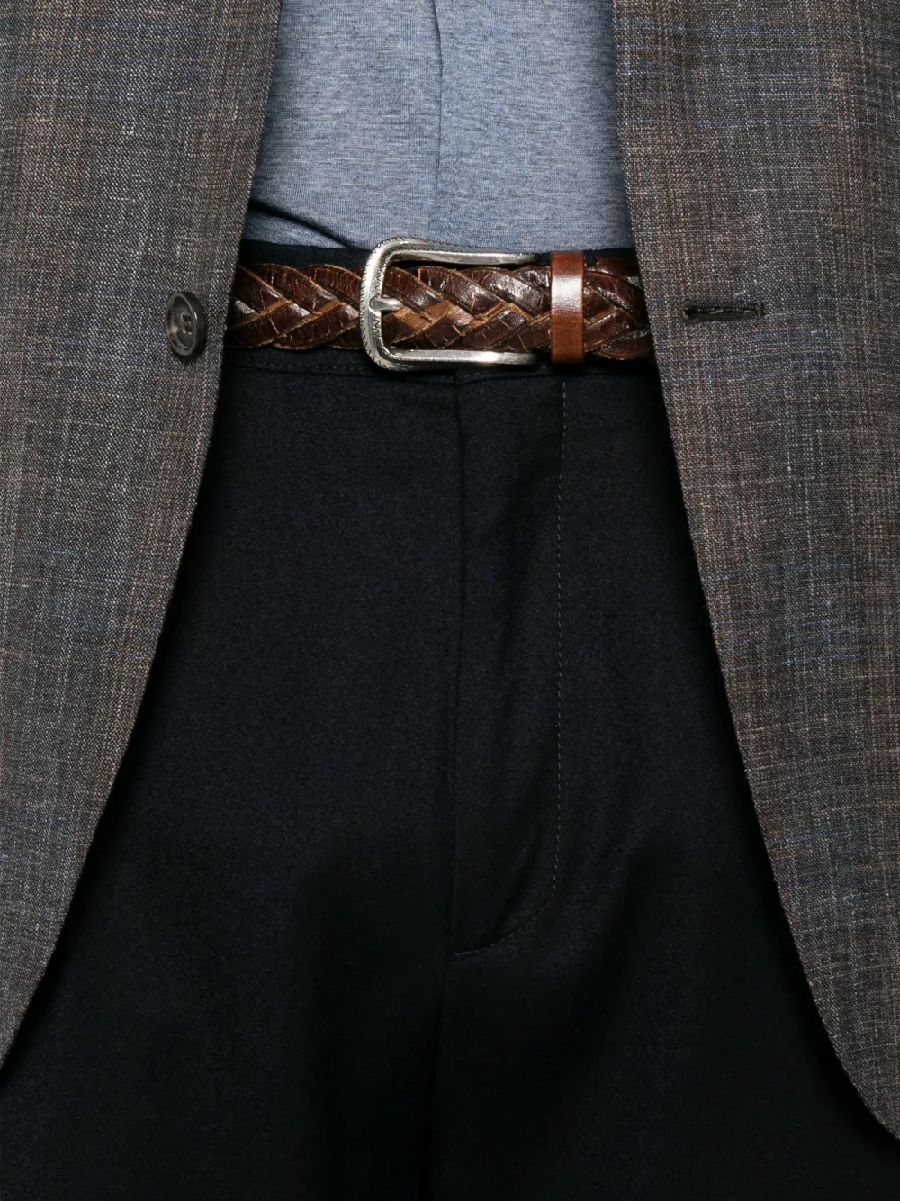 Canali pleated wool trousers Blauw
