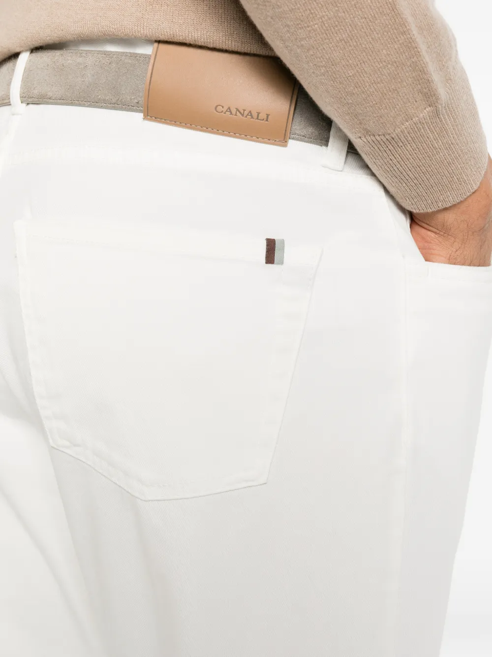 Canali straight-leg jeans Wit