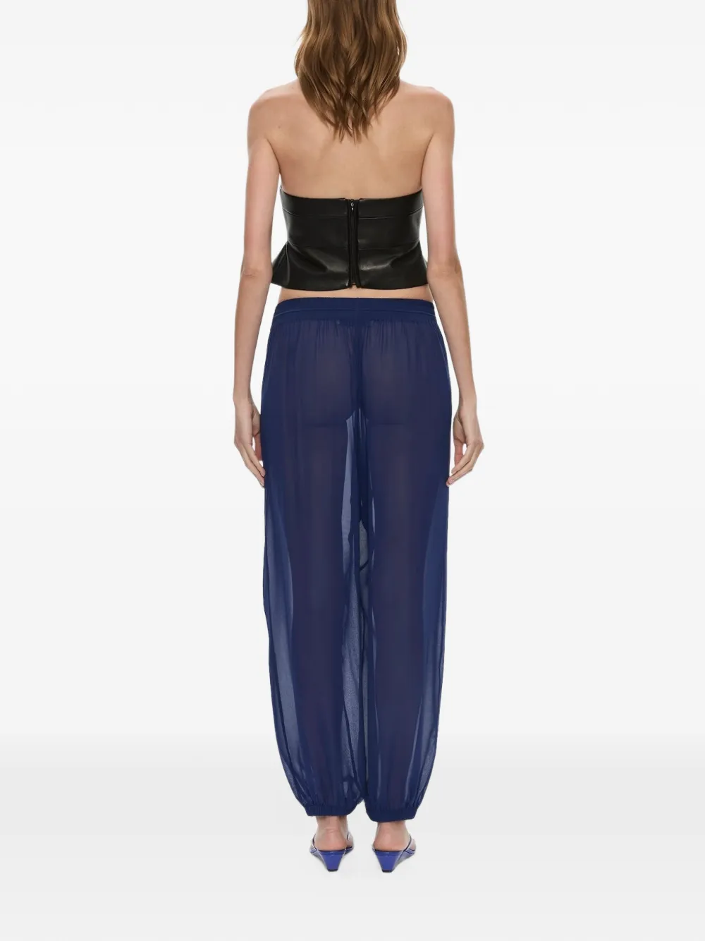 Christopher Esber Bennett zijden broek Blauw