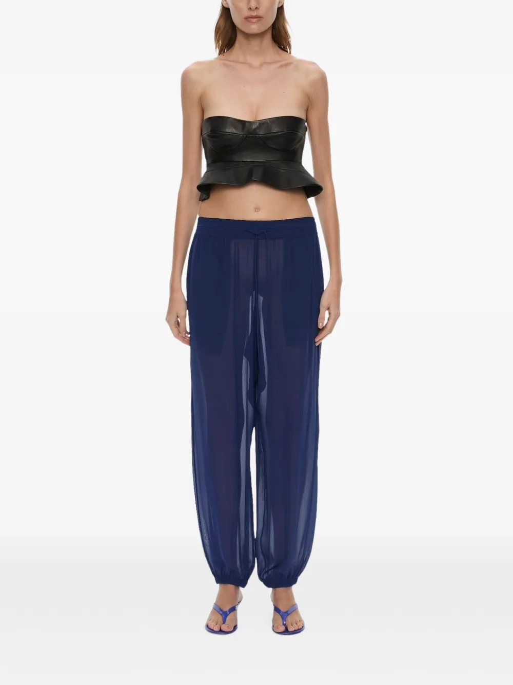 Christopher Esber Bennett silk trousers - Blue