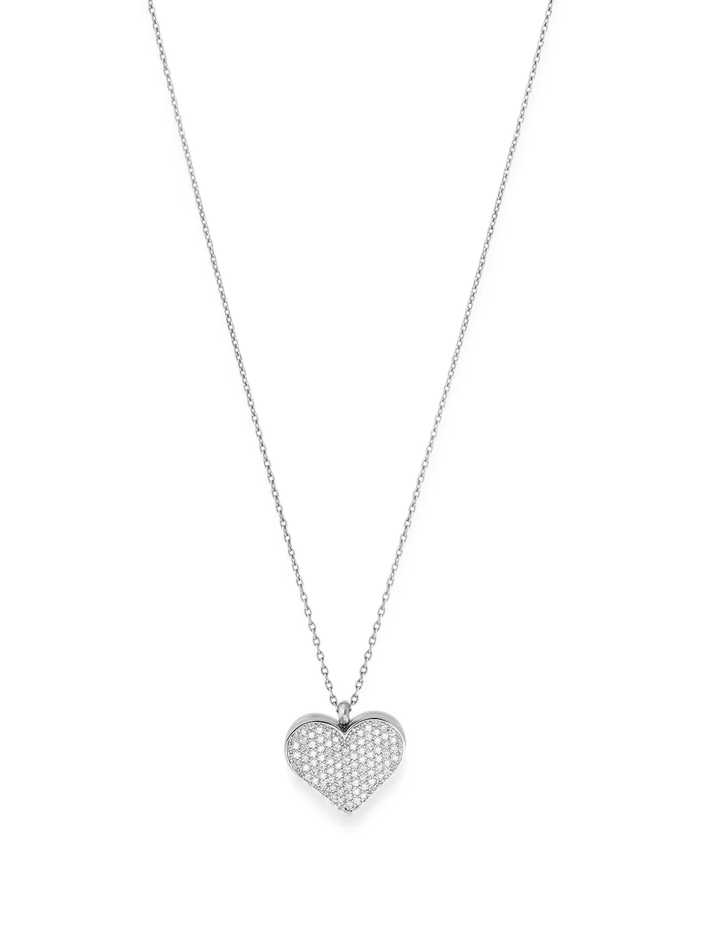 GUZEMA Collana Love con medaglione a cuore e diamanti - Argento