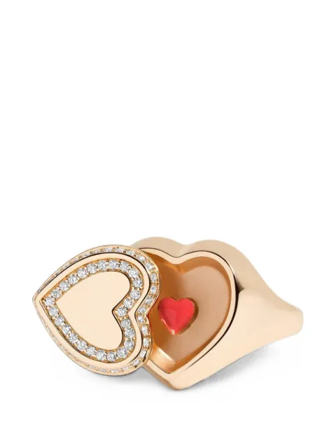 MINED+FOUND Open Heart locket signet ring