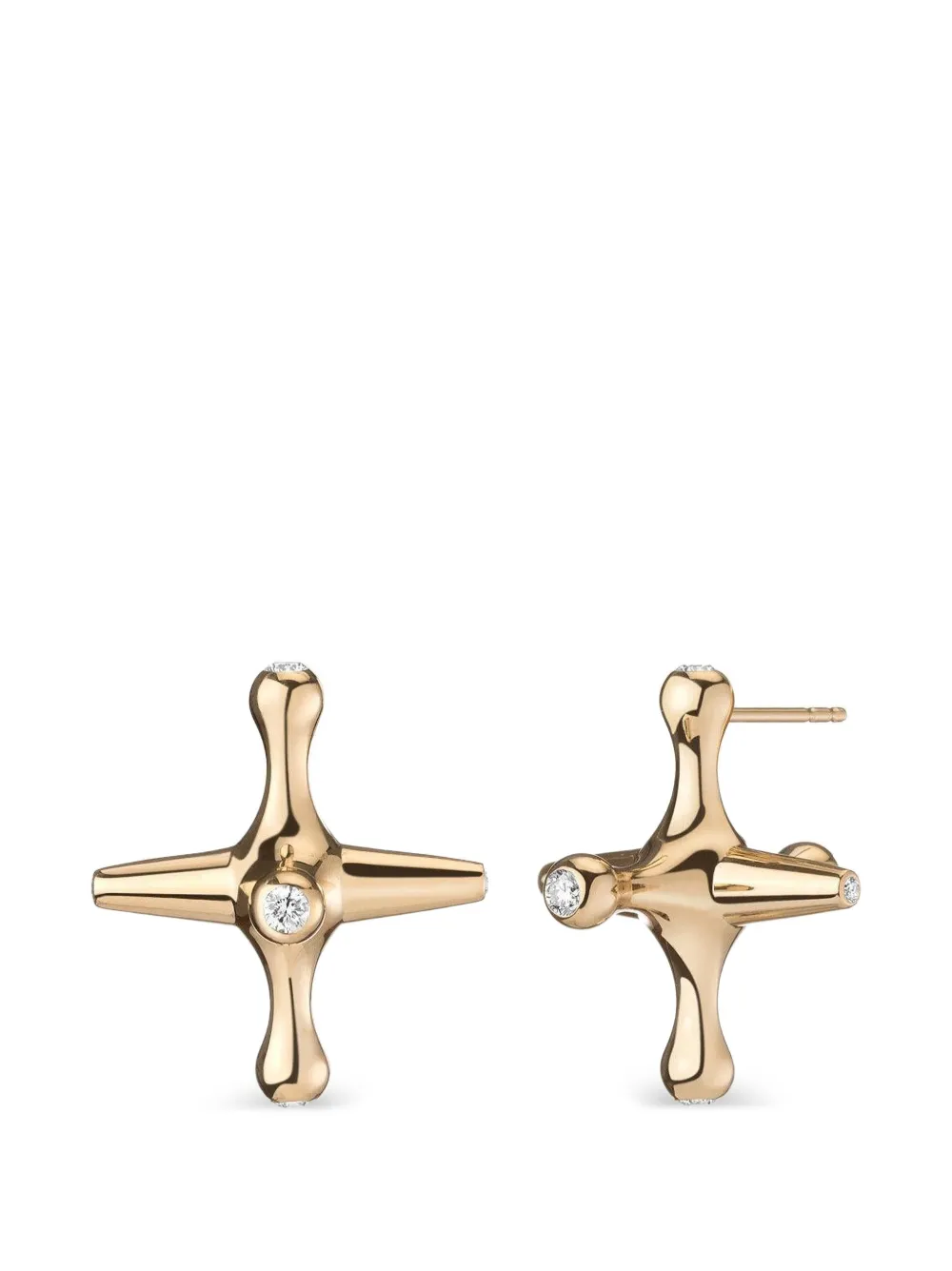 MINED+FOUND Reminisce Jacks diamond earrings - Oro