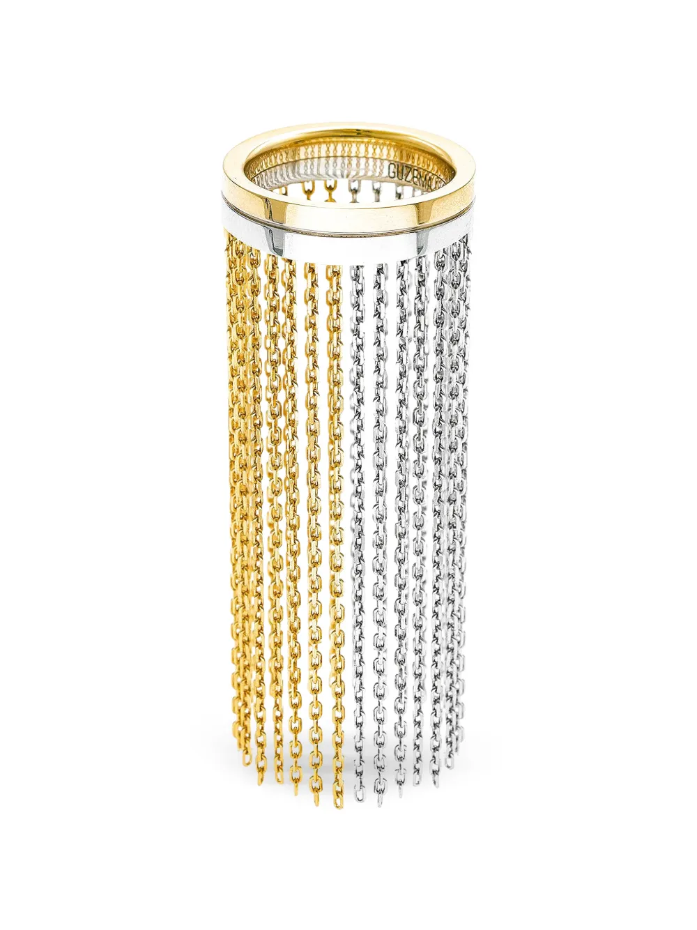 GUZEMA Hidden Beauty chainfall ring - Oro