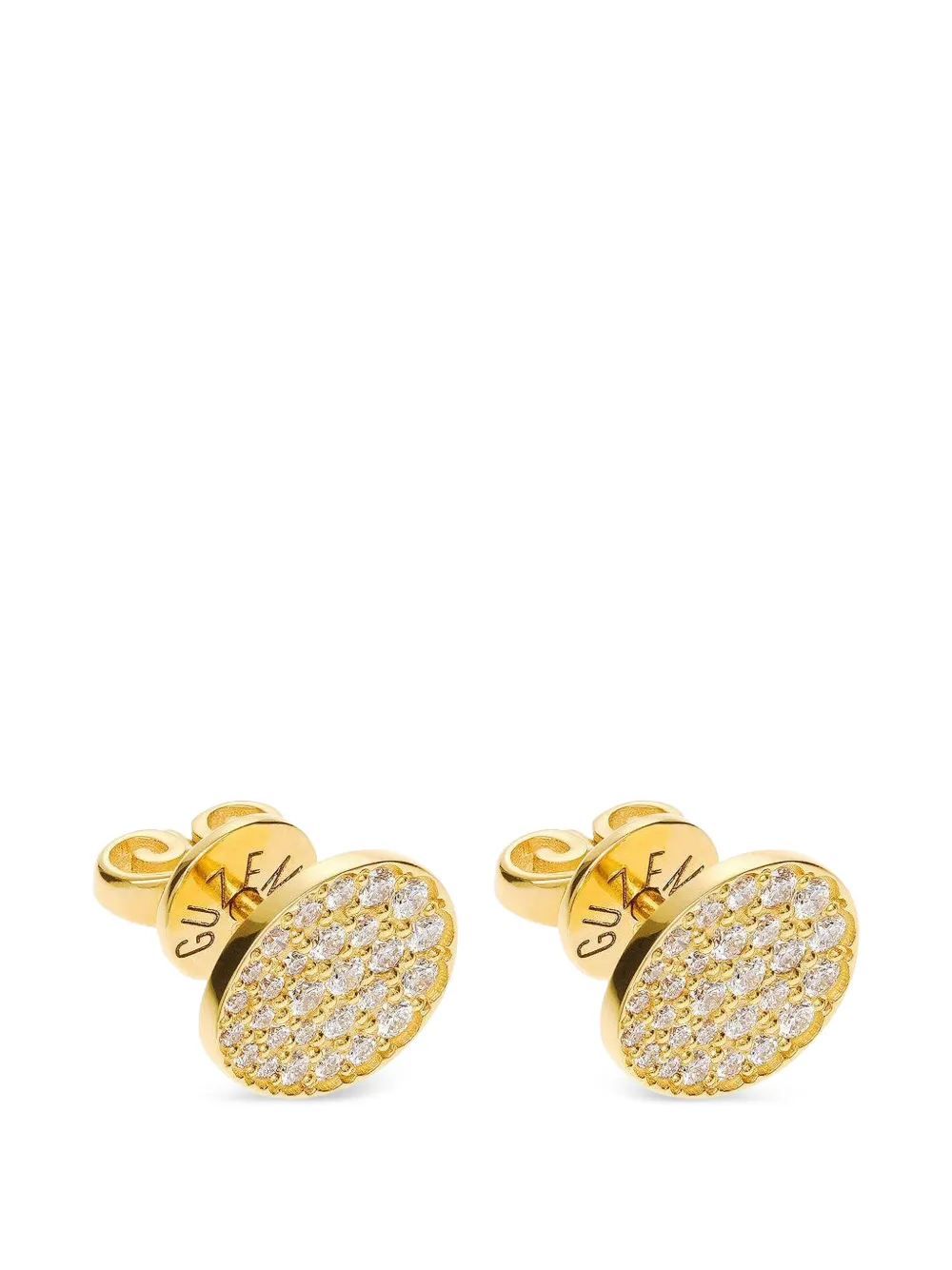 GUZEMA diamond flat stud earrings - Oro