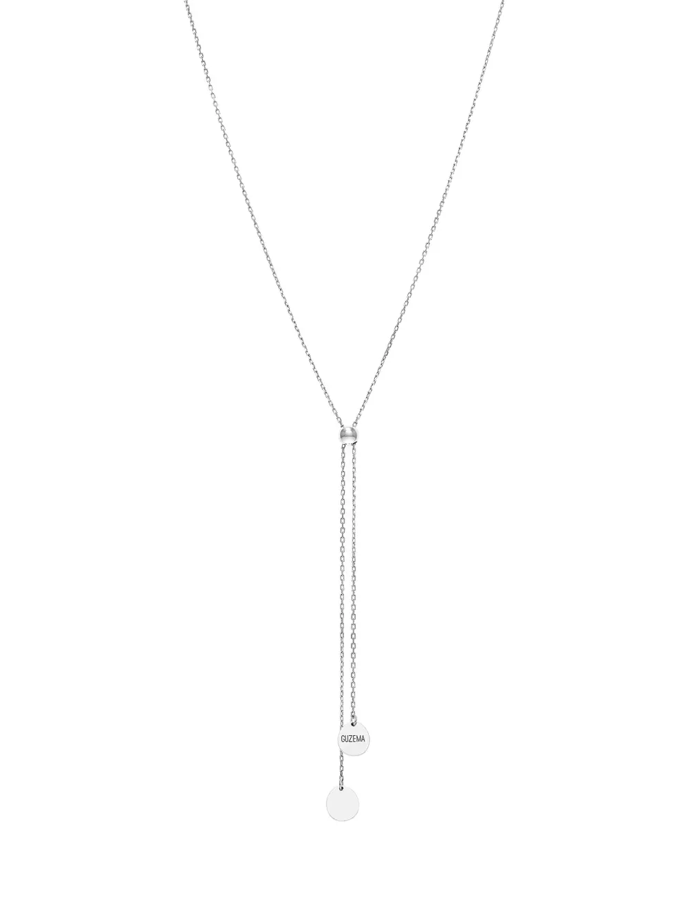 GUZEMA Flat Tie necklace - Argento
