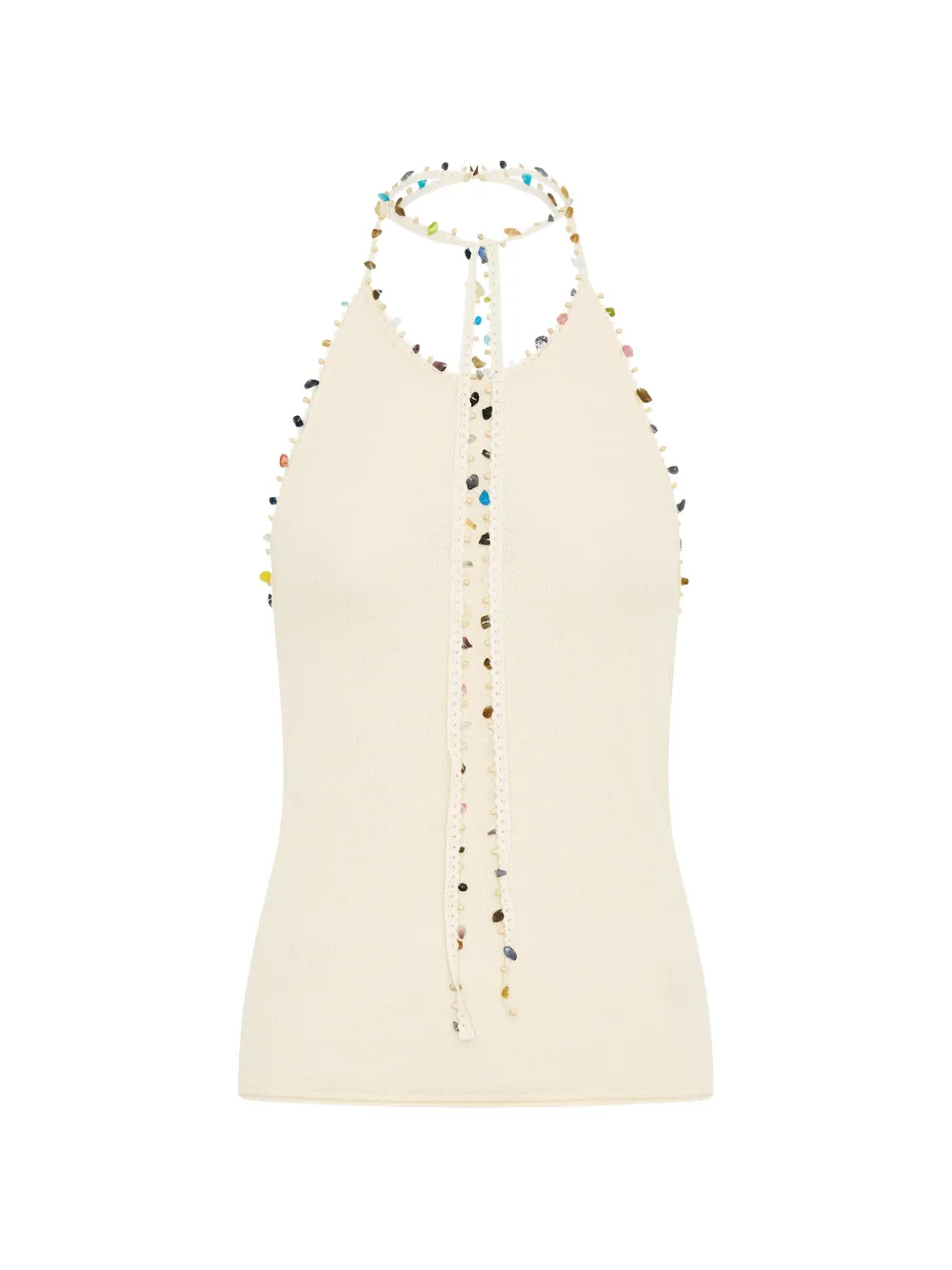 Christopher Esber Beach Quartz stone-embellished top - Toni neutri