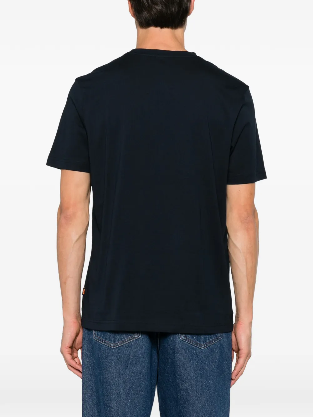 BOSS crew-neck short-sleeve T-shirt Zwart