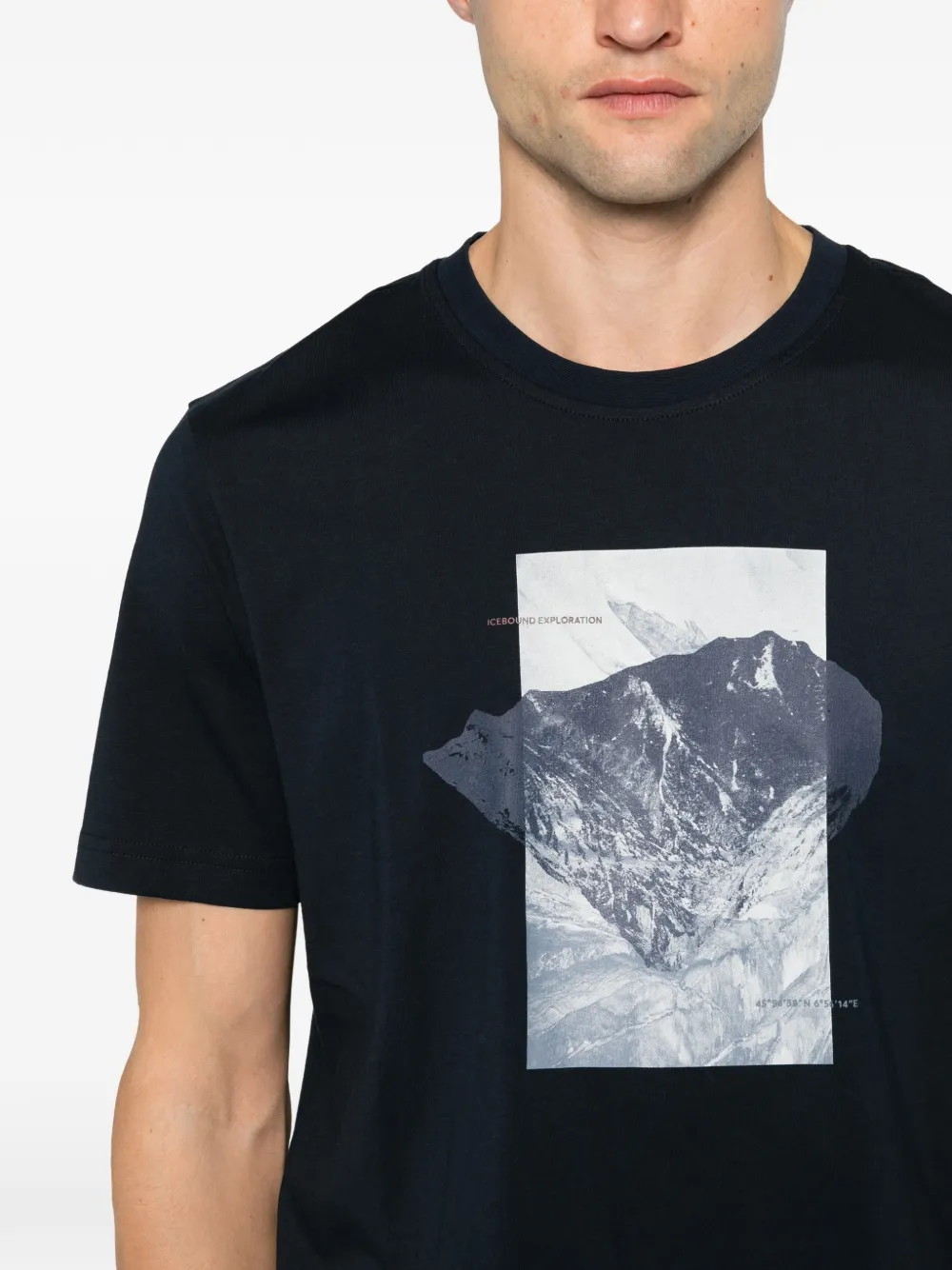 BOSS crew-neck short-sleeve T-shirt Zwart