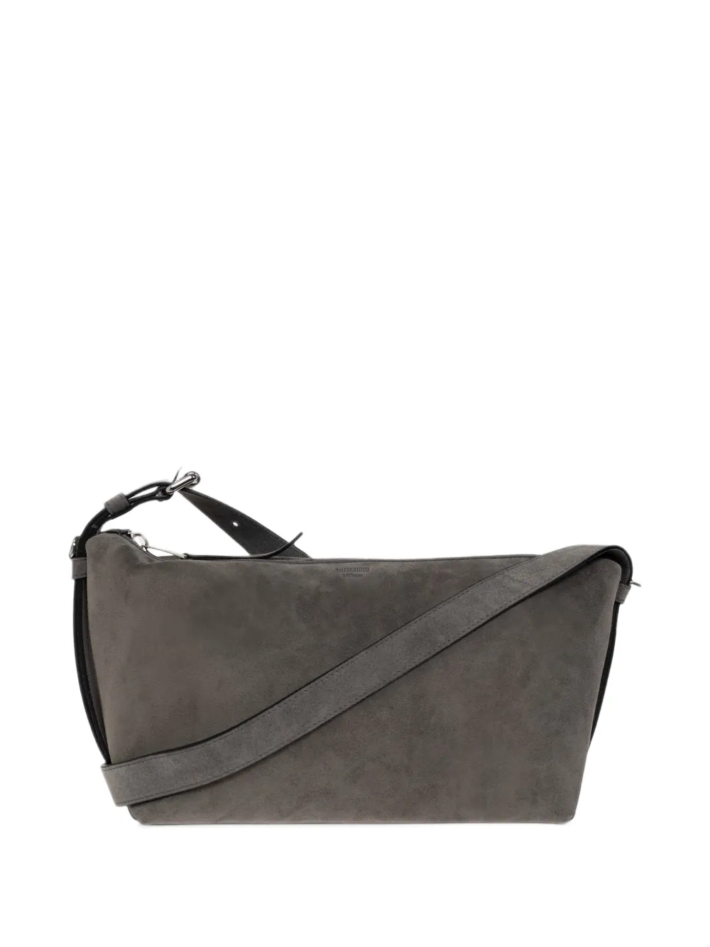 Moschino suede messenger bag Grijs