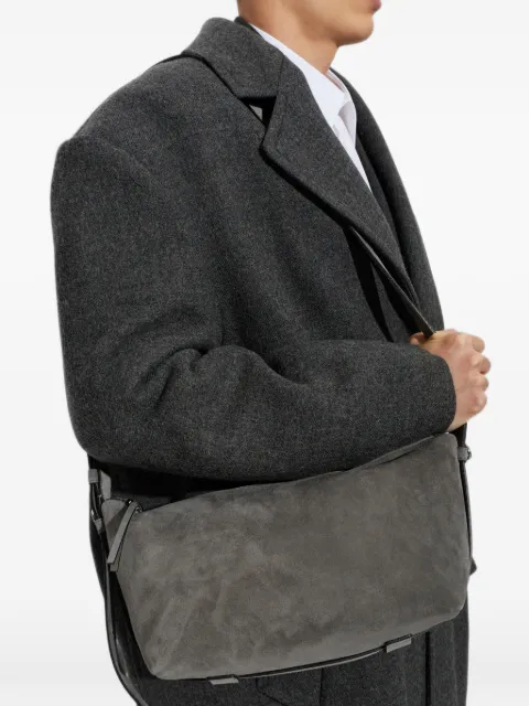 Moschino suede messenger bag