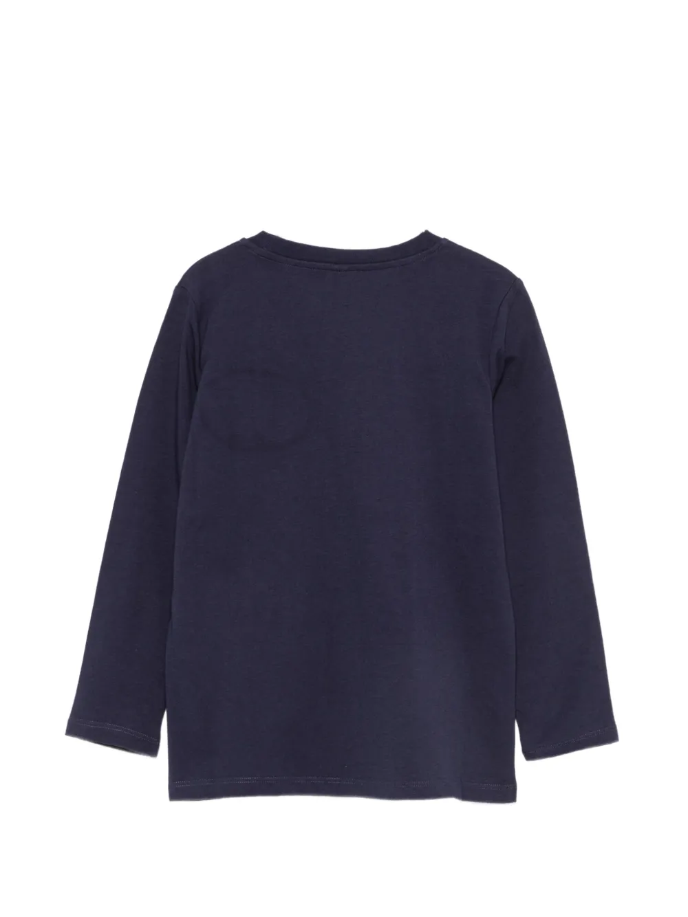 Stella McCartney Kids logo-patch long-sleeve T-shirt Blauw