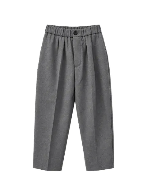 michael coal elasticated-waistband pleated trousers