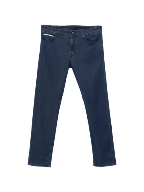 Canali logo-patch straight-leg jeans
