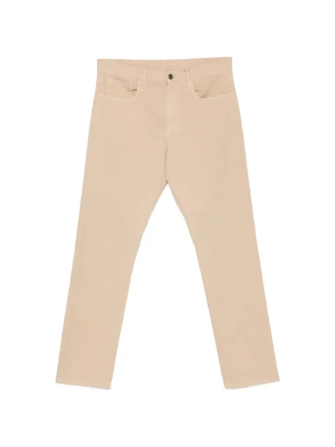 Canali logo-patch straight-leg jeans