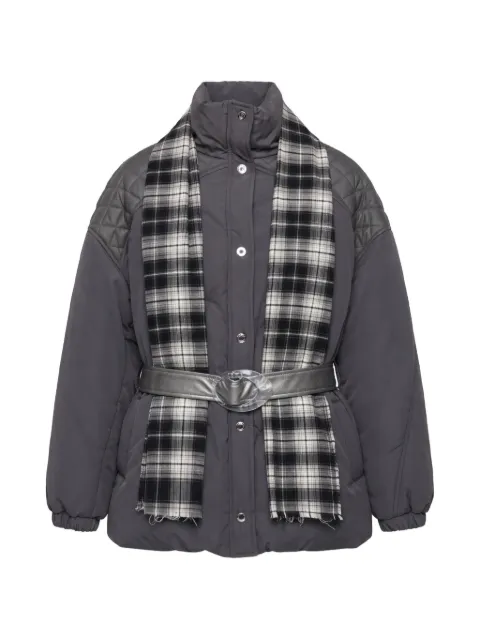 MARBELL Amy check-scarf jacket