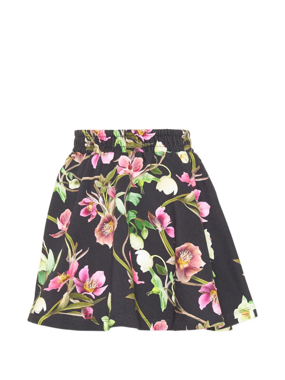 Molo floral-print flared skirt Zwart