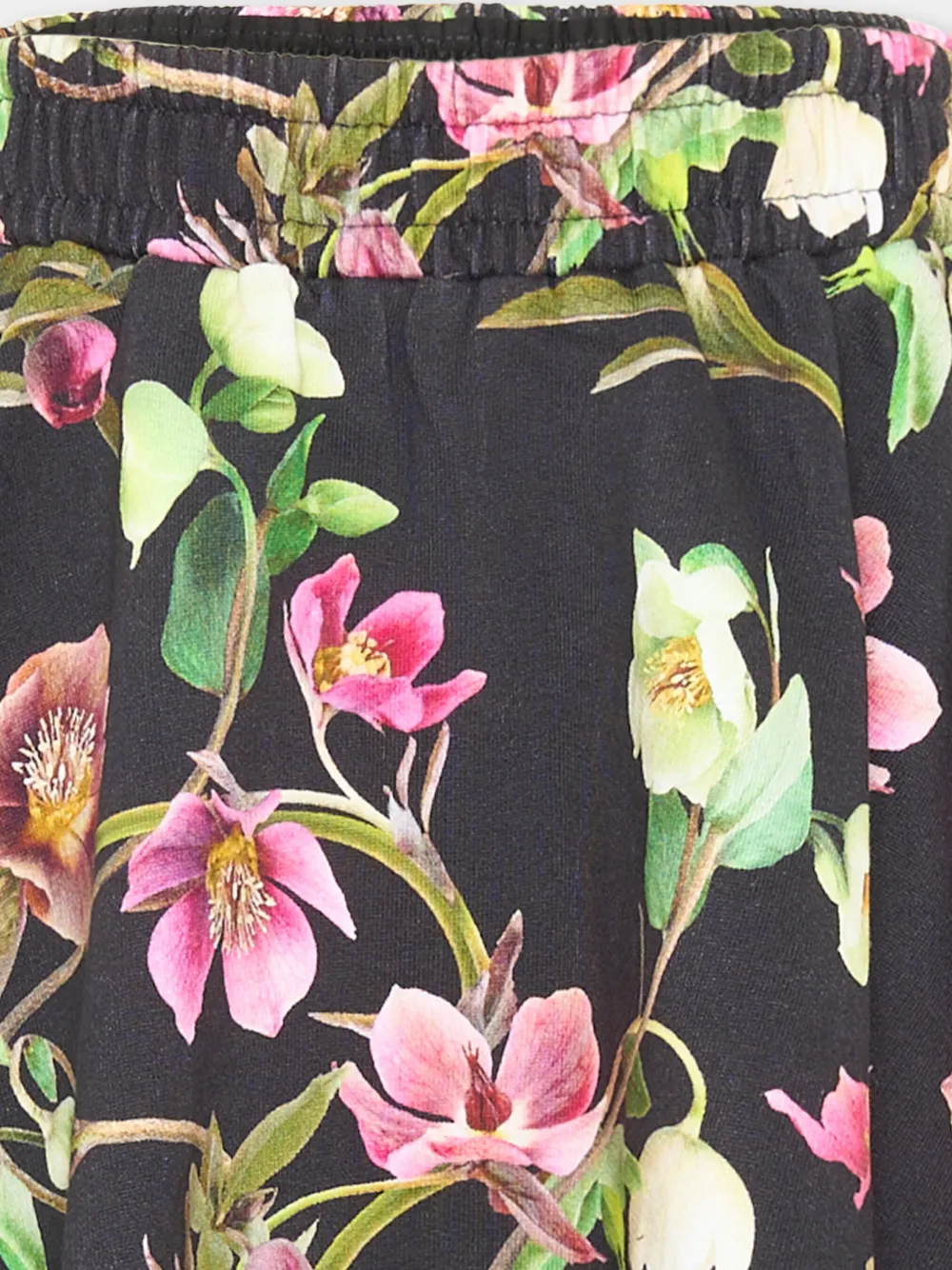 Molo floral-print flared skirt Zwart