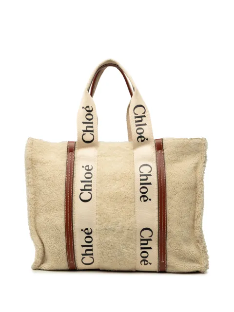 Chloé Pre-Owned Borsa tote Woody grande in shearling 2021