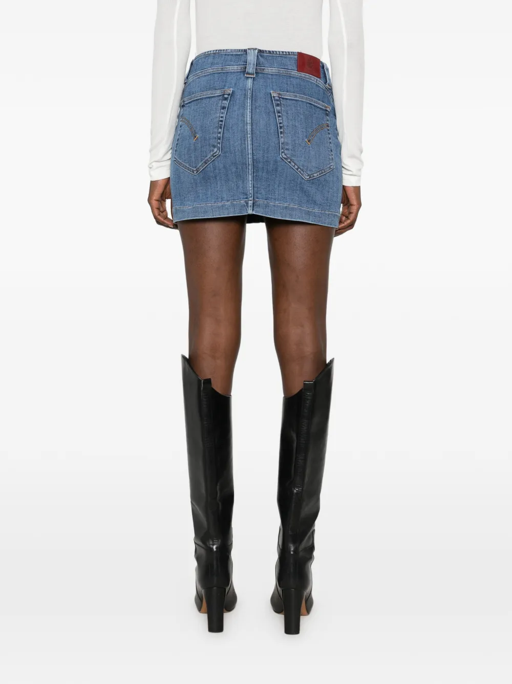DONDUP button-up denim mini skirt Blauw