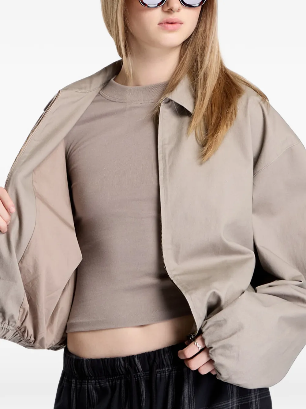 FEAR OF GOD ESSENTIALS full-zip work jacket Beige