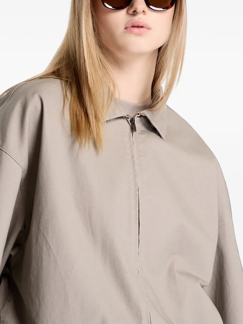 FEAR OF GOD ESSENTIALS full-zip work jacket Beige