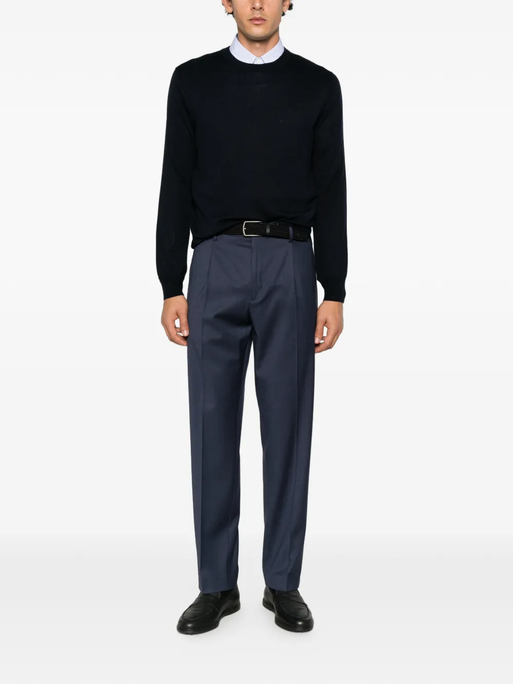 Canali pleated tailored trousers Blauw