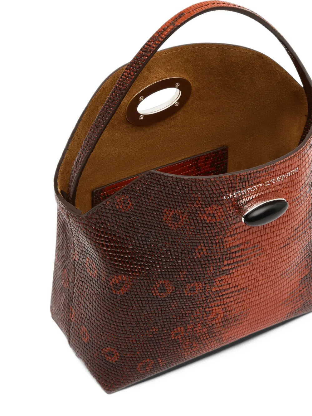 Christopher Esber mini lizard-embossed tote bag Bruin