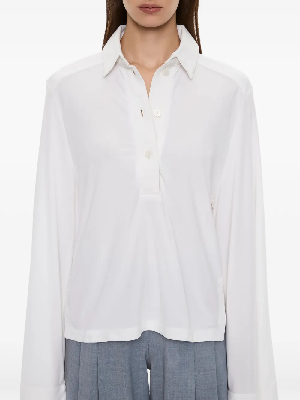 Christopher Esber Poloshirt met lange mouwen Wit