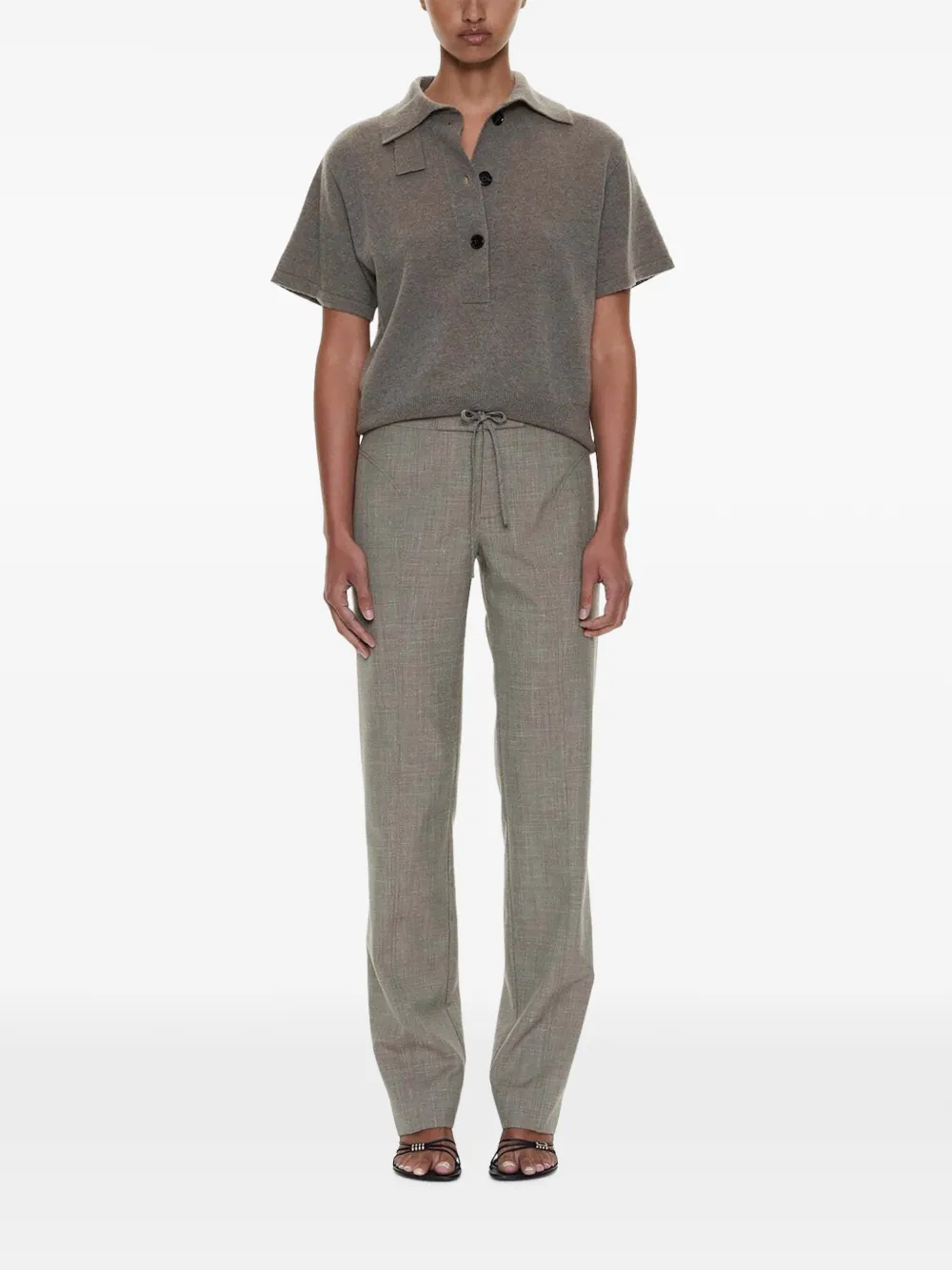 Christopher Esber Gebreid poloshirt Grijs