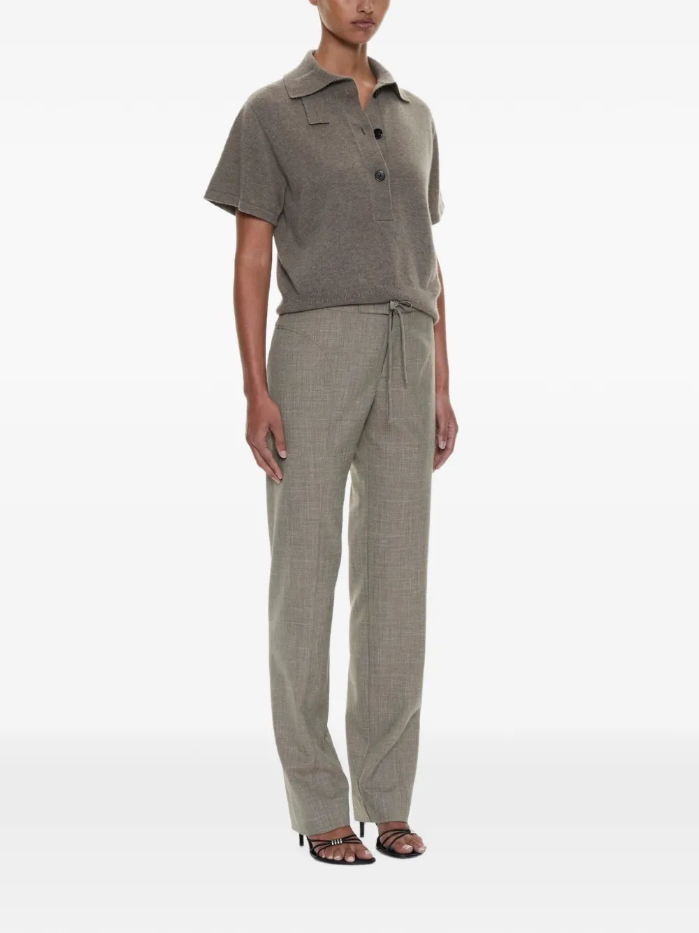 Christopher Esber Gebreid poloshirt Grijs