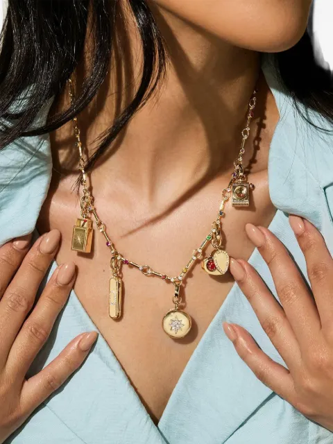 MINED+FOUND embellished diamond coin locket