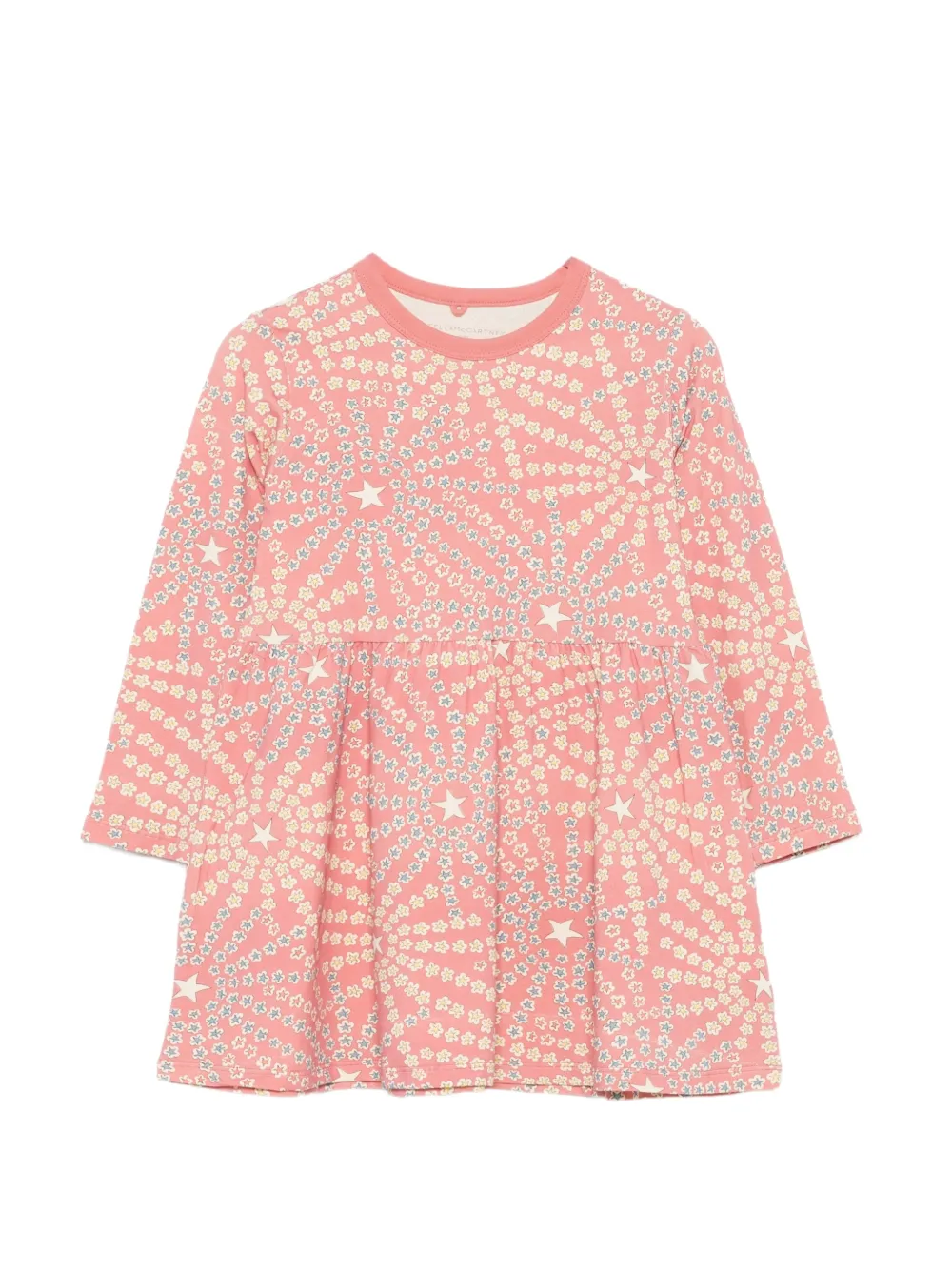 Stella McCartney Kids star-print gathered dress Roze