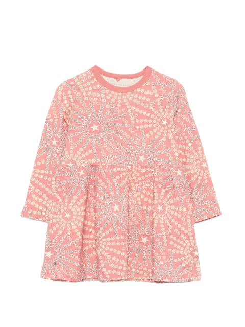 Stella McCartney Kids vestido fruncido con estrellas estampadas
