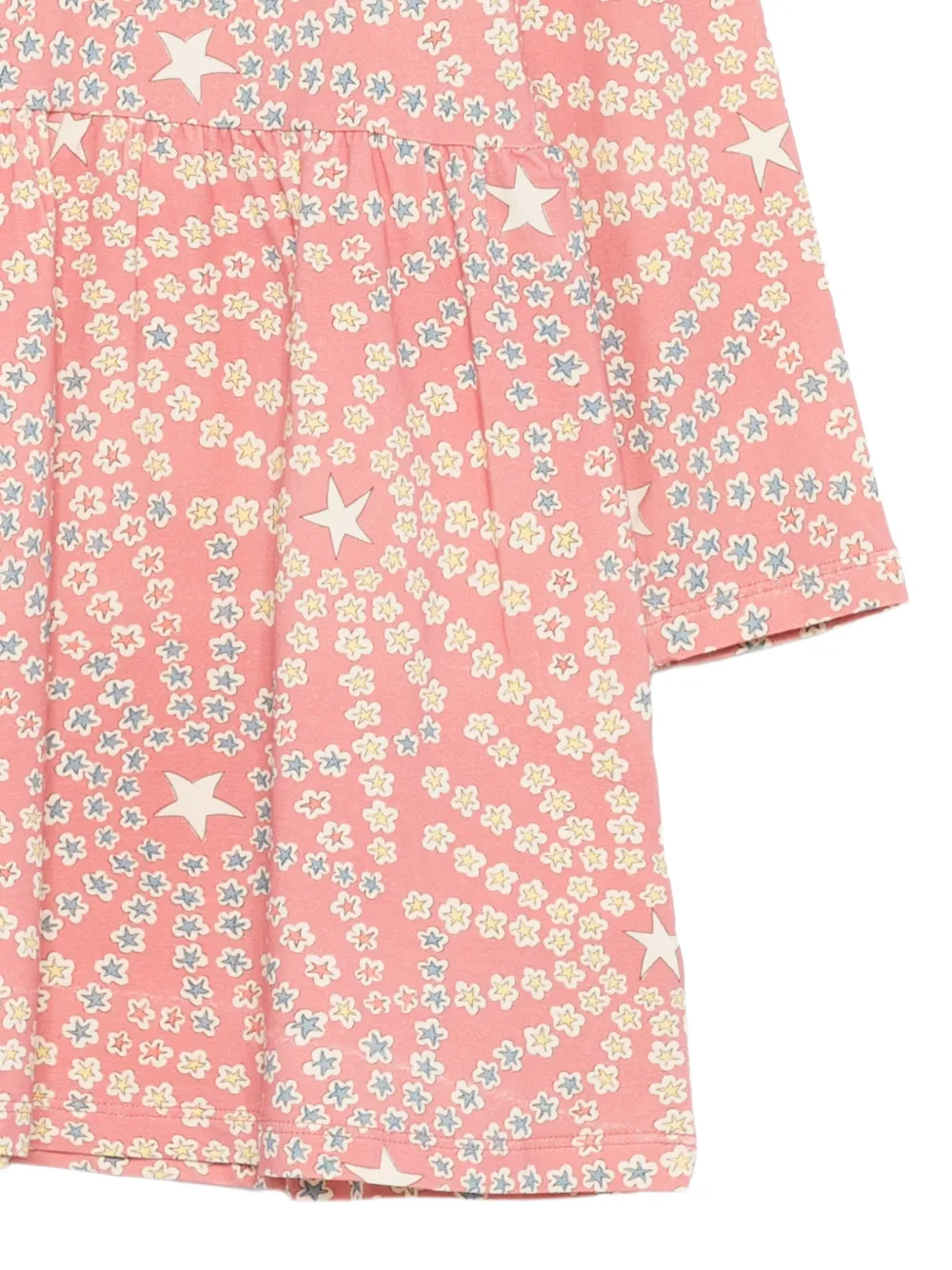 Stella McCartney Kids star-print gathered dress Roze