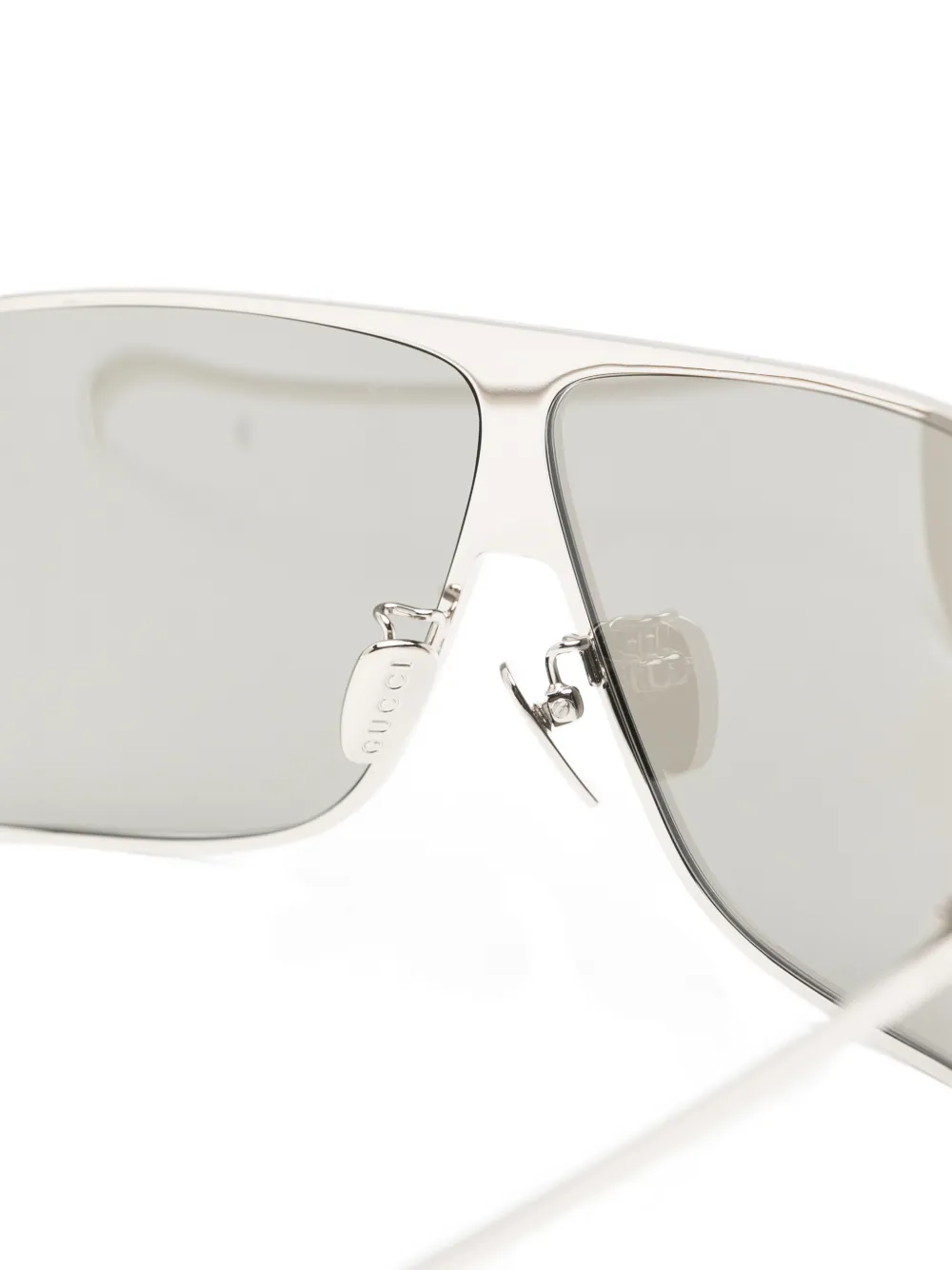 Gucci Eyewear mask frame sunglasses Zilver