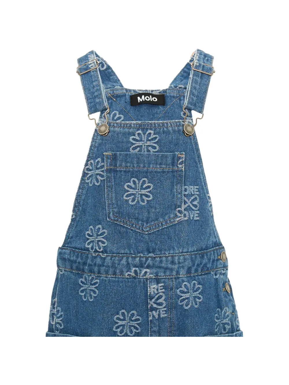 Molo floral-print dungarees Blauw