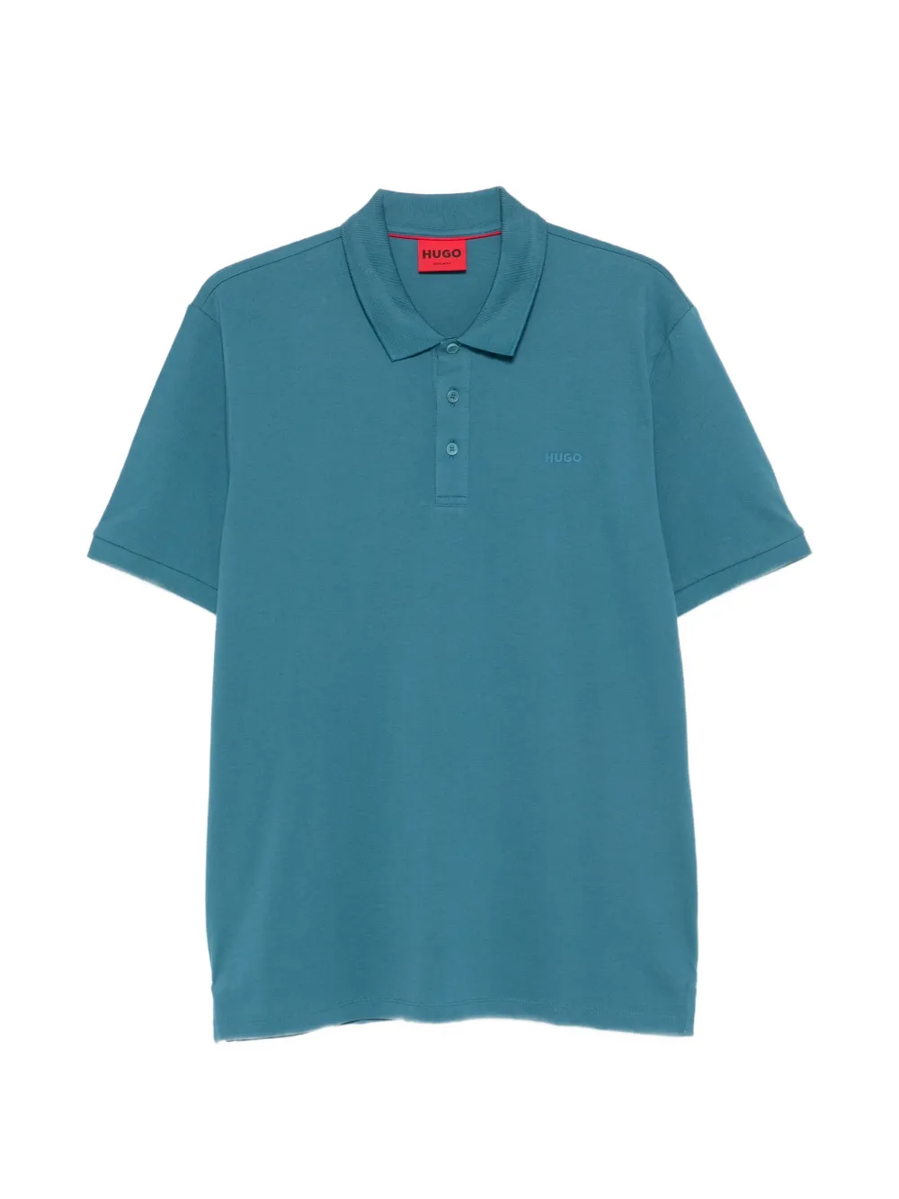 HUGO logo-detail polo shirt - Blu