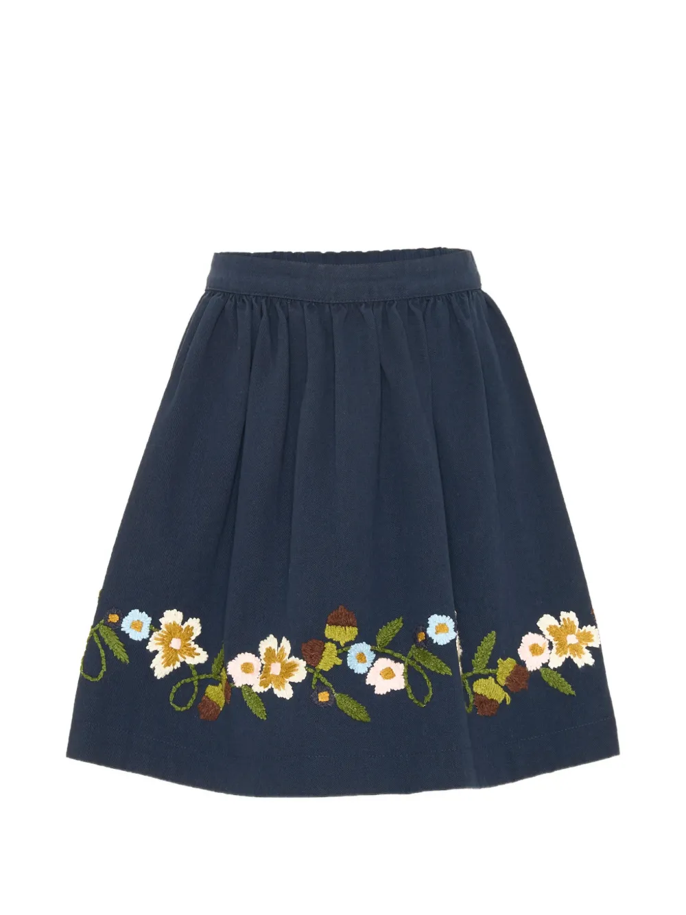 Molo Bonnie floral-embroidered skirt Blauw