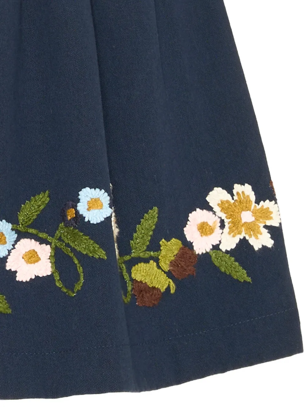 Molo Bonnie floral-embroidered skirt Blauw
