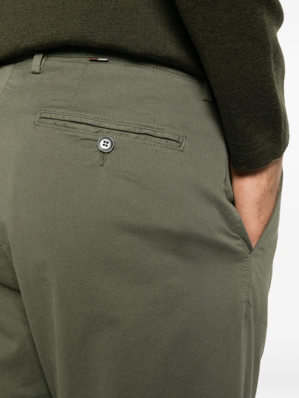 Canali straight-leg chino trousers Groen