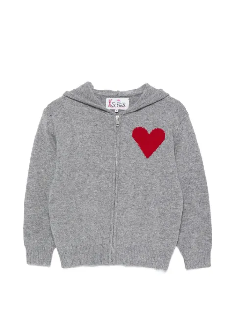 MC2 Saint Barth Kids Kyla heart-intarsia zip-up hoodie