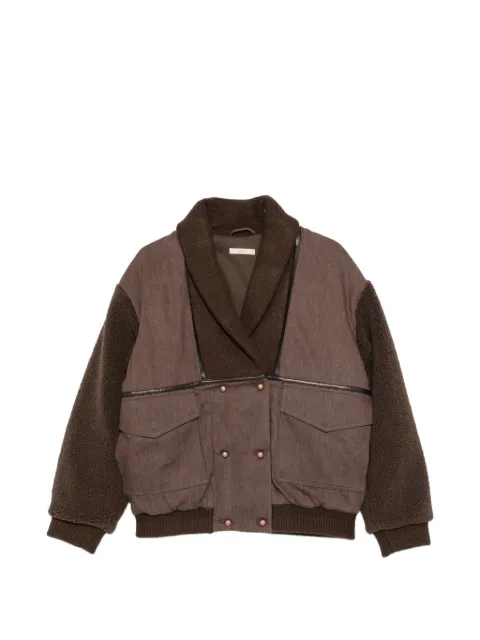 Sessùn double-breasted fleece-sleeve jacket